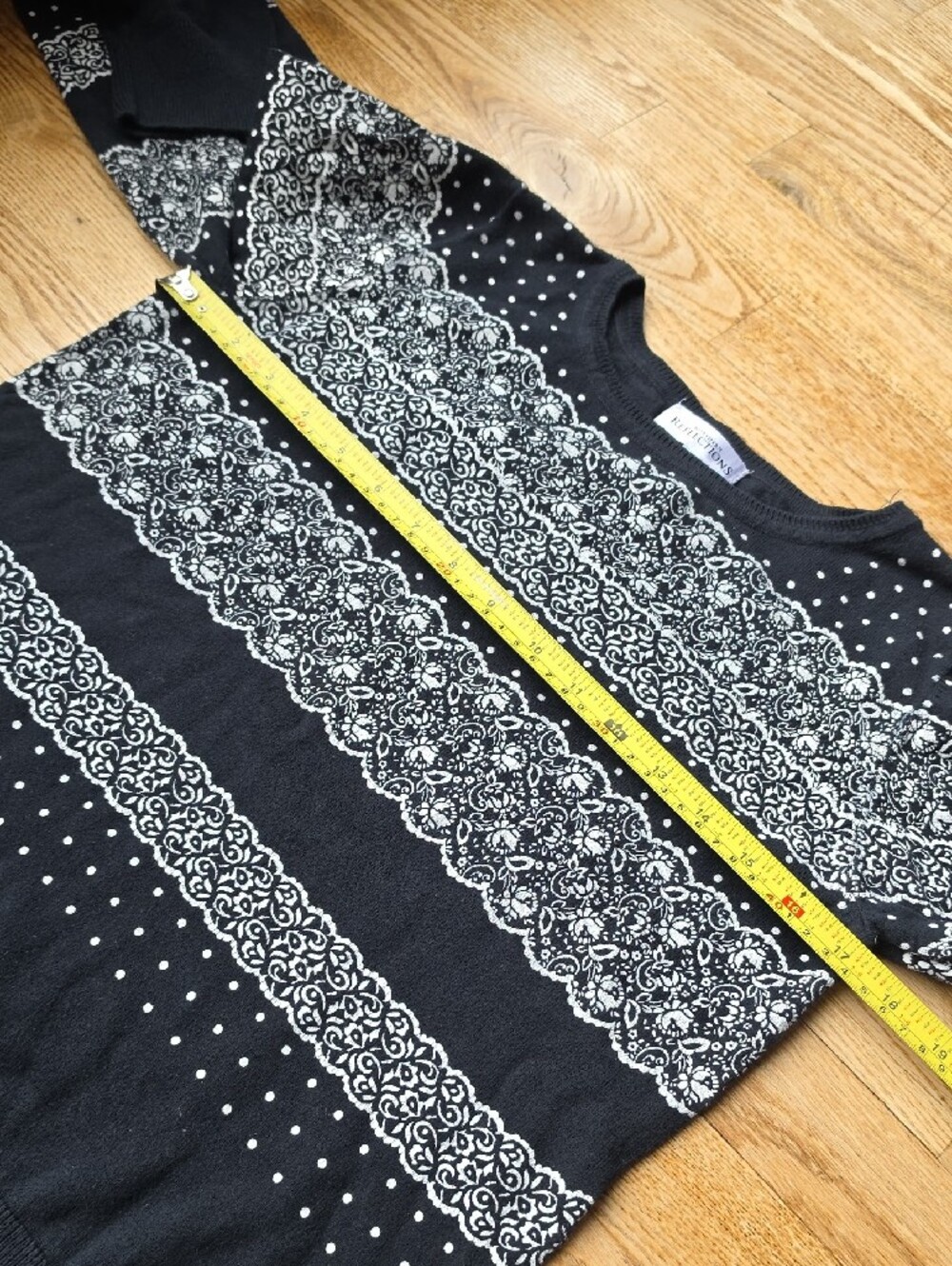 (M) Northern Reflections Crewneck Sweater Floral Polka Dot Base Layer Grandma - Picture 7 of 9